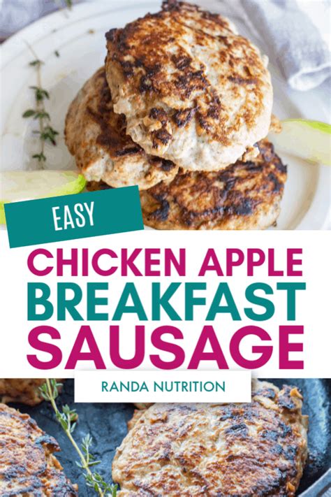 easy-chicken-apple-breakfast-sausage-randa-nutrition image