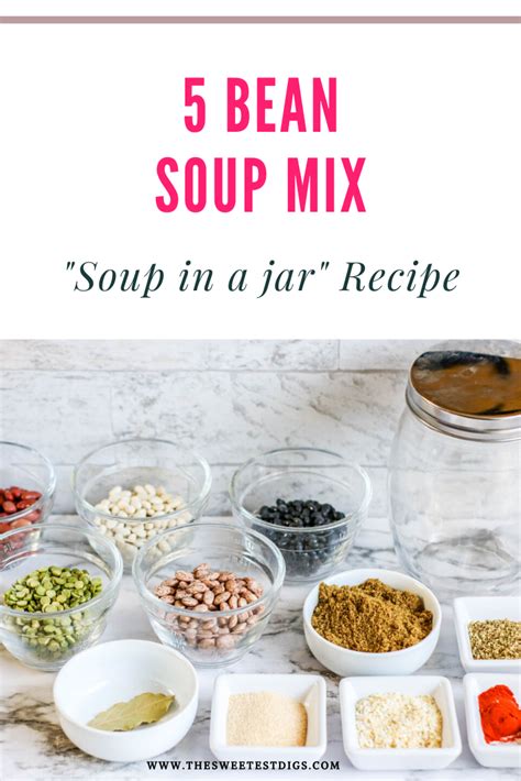 soup-in-a-jar-5-bean-soup-mix-with-free-printable-tag image