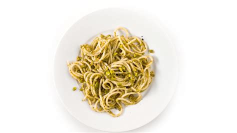 pasta-with-pistachio-pesto-recipe-bon-apptit image