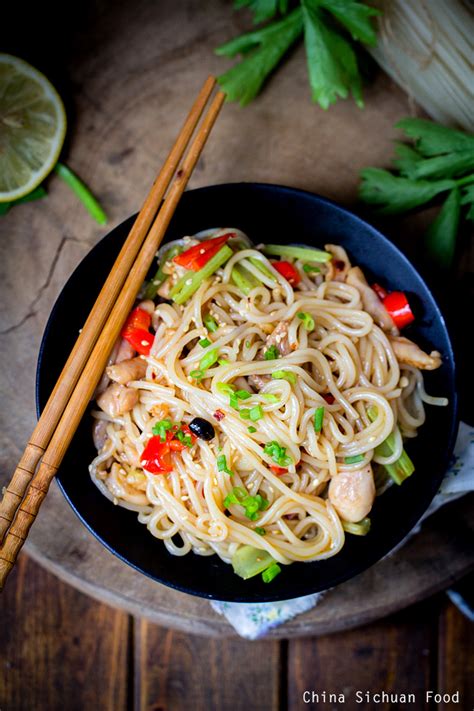 rice-stick-noodles-stir-fry-china-sichuan-food image