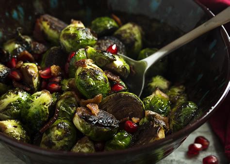 pan-roasted-brussels-sprouts-with-pomegranate-seeds image