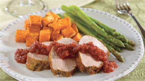 curried-pork-tenderloin-with-cranberry-chutney image
