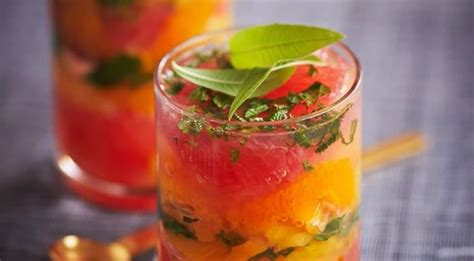 aromatic-fruit-dessert-with-peppermint-and-lemon image