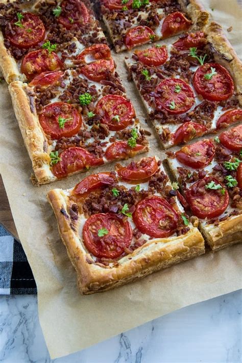 easy-bacon-tomato-tart-with-puff-pastry-crust-must image