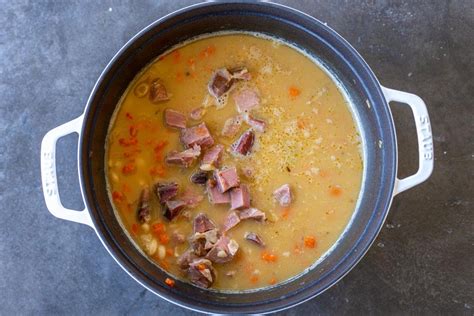crazy-easy-ham-and-bean-soup-momsdish image