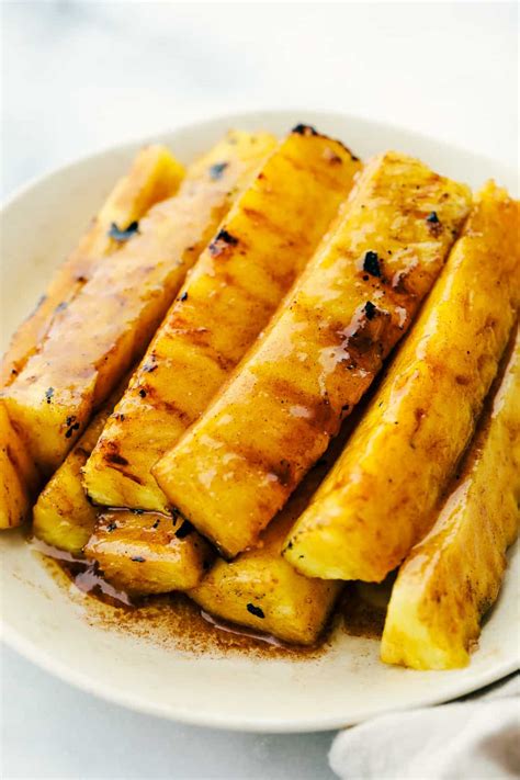 caramelized-brown-sugar-cinnamon-grilled-pineapple-the image
