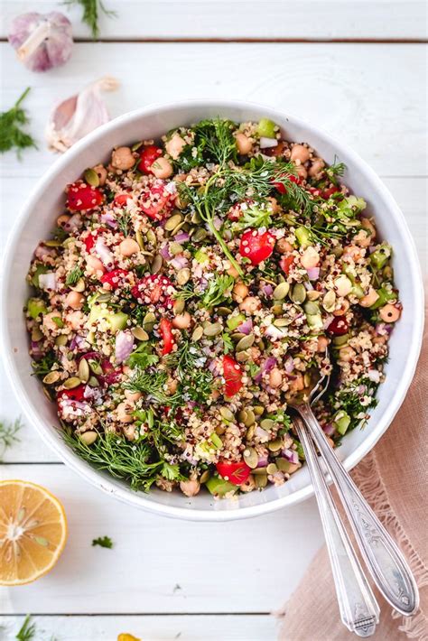 easy-vegan-quinoa-chickpea-salad-two-spoons image