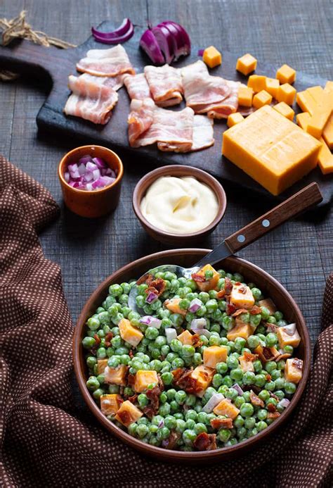classic-cheddar-bacon-green-pea-salad-the-kitchen image