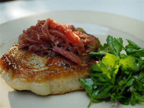 pork-chops-with-red-onion-confit-recipes-cooking image