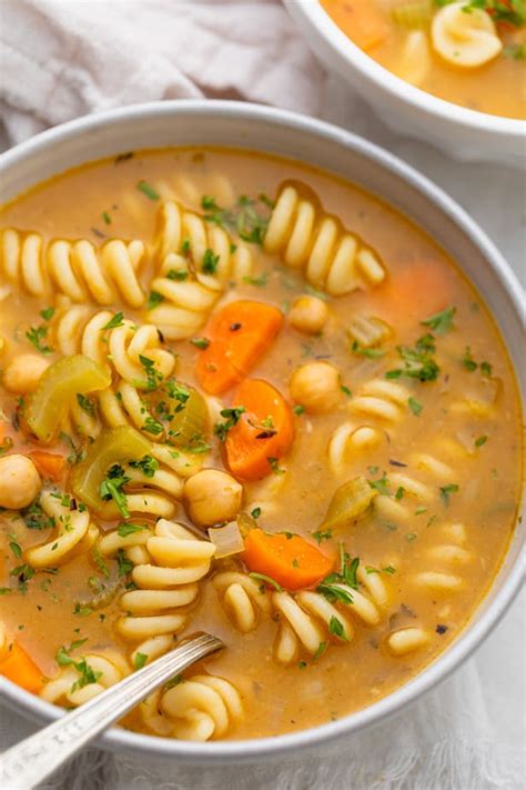 chickpea-noodle-soup-easy-vegan image