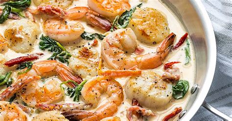 10-best-shrimp-chicken-scallop-pasta-recipes-yummly image