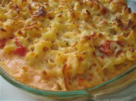 baked-macaroni-and-cheese-with-stewed-tomatoes image