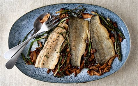 pan-seared-rainbow-trout-with-mushrooms image