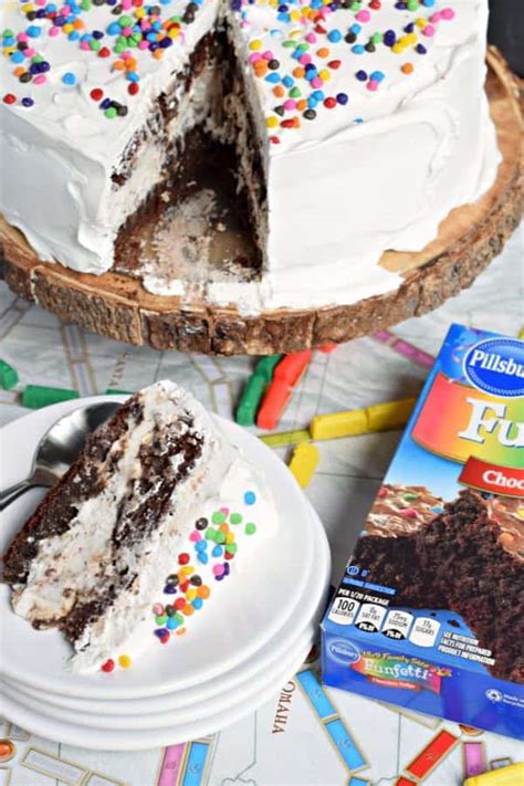 brownie-ice-cream-cake-recipe-shugary-sweets image