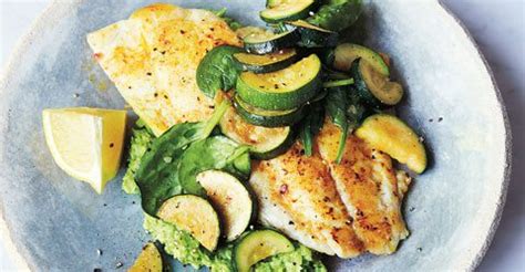 moroccan-spiced-fish-with-pea-pure-mindfood image