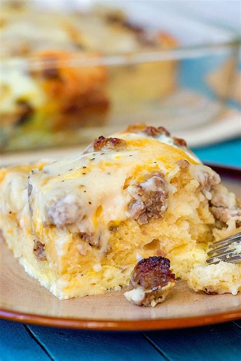 biscuits-and-gravy-casserole-with-sausage-and-eggs image