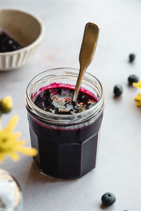 sugar-free-blueberry-jam-recipe-stem-spoon image