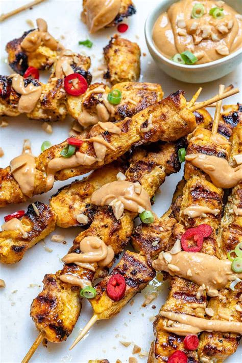 chicken-satay-with-peanut-sauce-recipe-healthy-fitness-meals image
