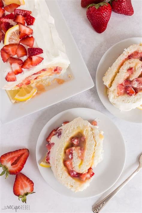 strawberry-lemon-angel-food-cake-roll-the-recipe-rebel image