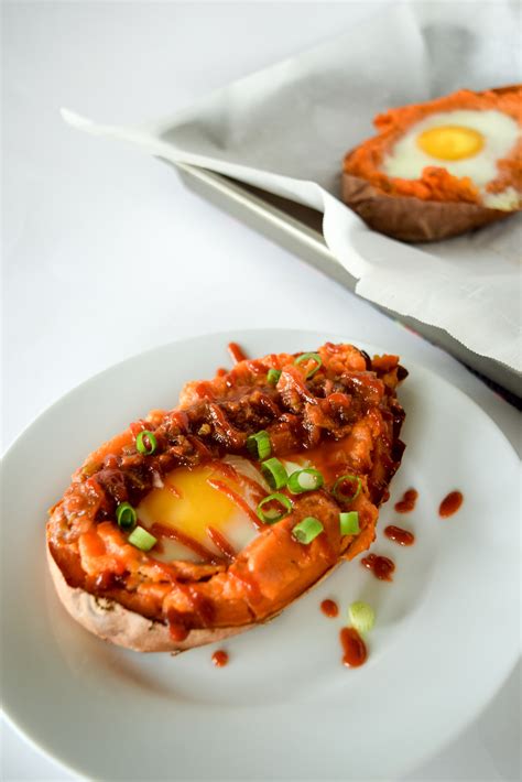 twice-baked-sweet-potato-breakfast-boats-a image