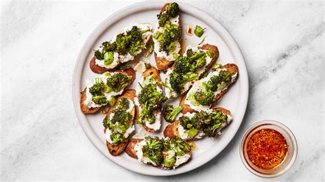broccoli-and-ricotta-toasts-with-hot-honey image