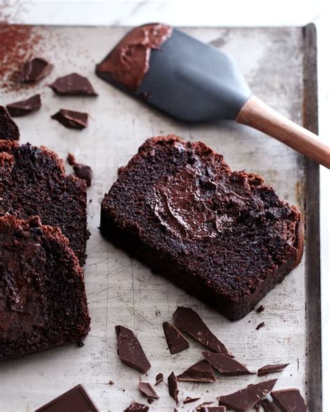 double-chocolate-fudge-stuffed-loaf-cake-kitchn image