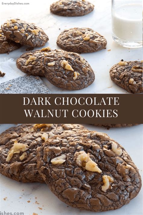 easy-dark-chocolate-walnut-cookies-recipe-everyday image