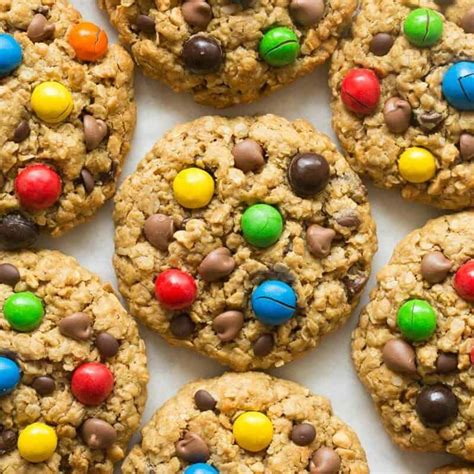 no-flour-monster-cookies-just-4-ingredients image