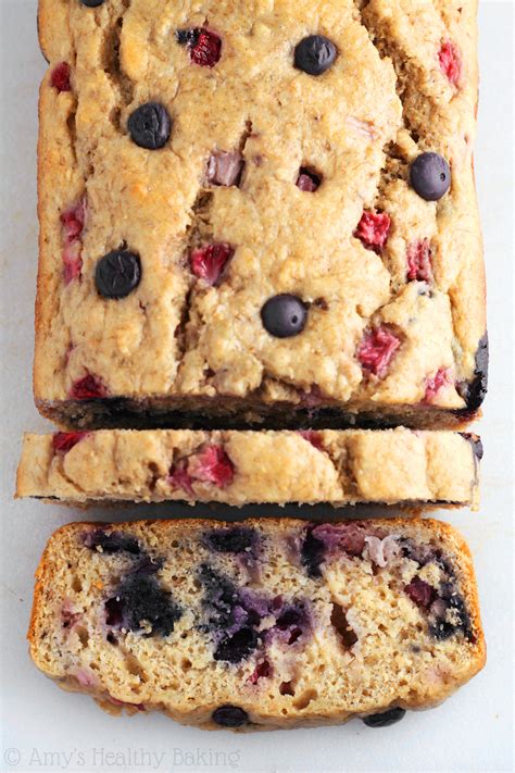 whole-wheat-strawberry-blueberry-banana-bread image