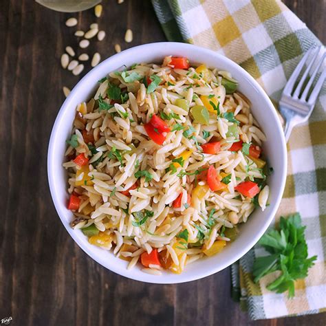 orzo-with-onions-garlic-and-peppers-karyls-kulinary image