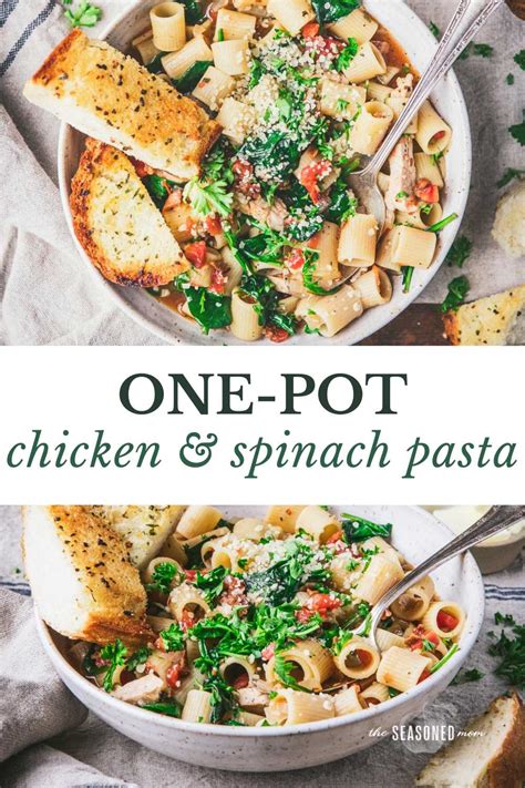 one-pot-chicken-and-spinach-pasta-the-seasoned-mom image