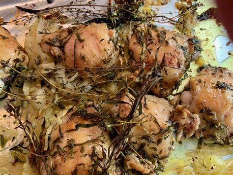 sheet-pan-tarragon-chicken-with-onions-the-millstone image