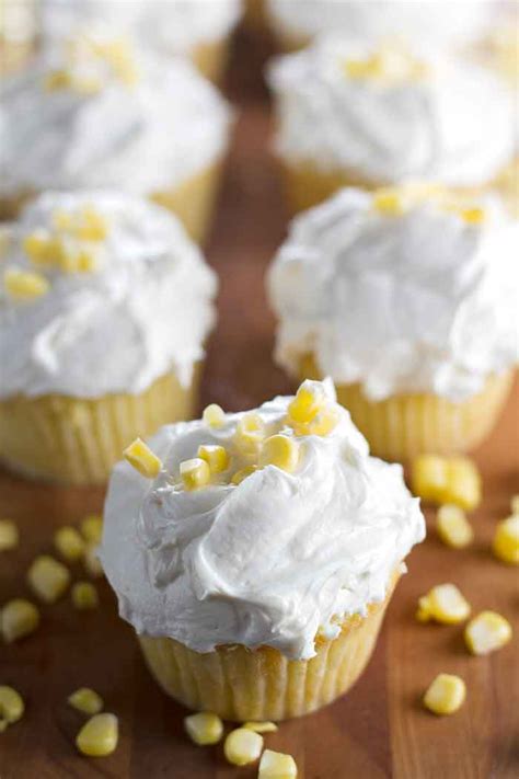 fresh-corn-cupcakes-with-brown-butter-honey-frosting image