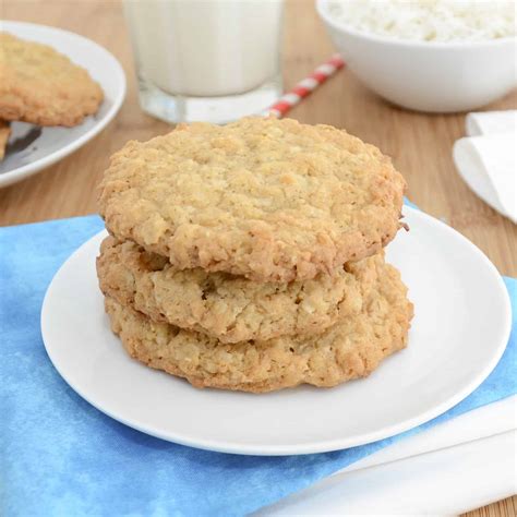 thin-and-crispy-coconut-oatmeal-cookies-sweet image