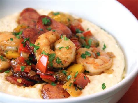 spicy-shrimp-and-andouille-sausage-over-grits image