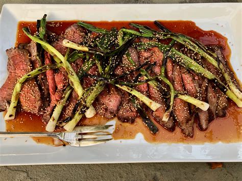 grilled-flank-steak-and-scallions-with-soy-mirin image