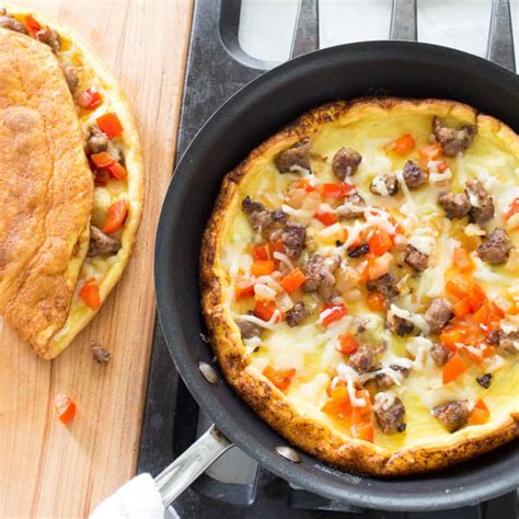 sausage-and-pepper-filling-for-fluffy-diner-style-omelet image