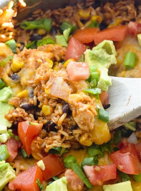 one-pot-cheesy-chicken-taco-rice-recipe-diaries image