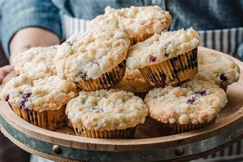 sourdough-blueberry-muffins-with-crumb-topping image