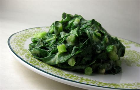 creamed-kohlrabi-greens-recipe-lillys-table image
