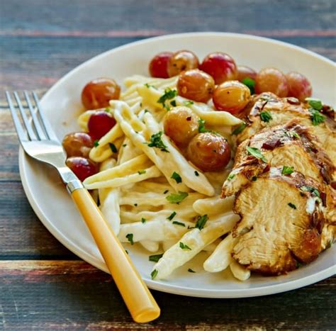 goat-cheese-pasta-with-balsamic-chicken-roasted image