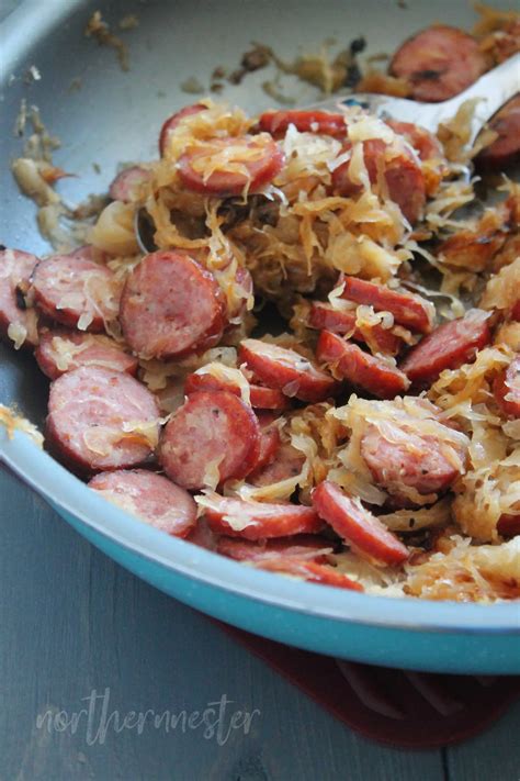 10-minute-sausage-sauerkraut-northern-nester image