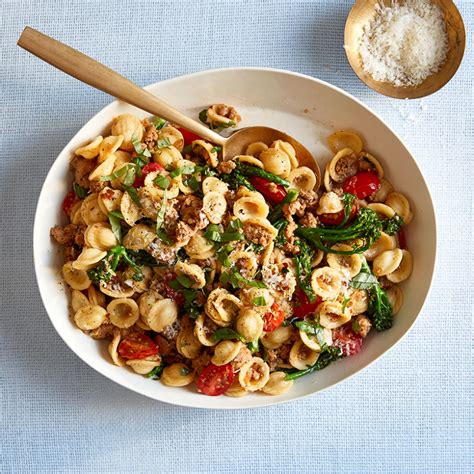 lemony-one-pan-orecchiette-with-sausage-and-broccolini image