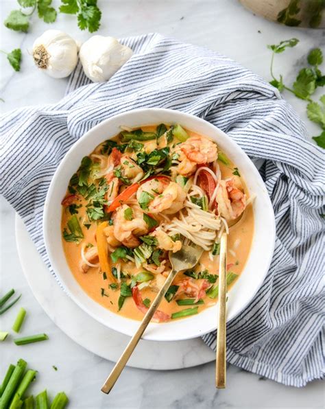 thai-style-coconut-curry-shrimp-noodle-bowls-how-sweet-eats image