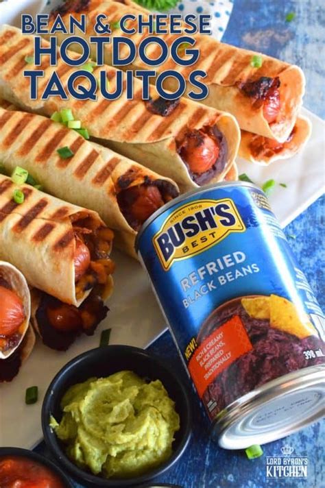 bean-and-cheese-hotdog-taquitos-lord-byrons-kitchen image