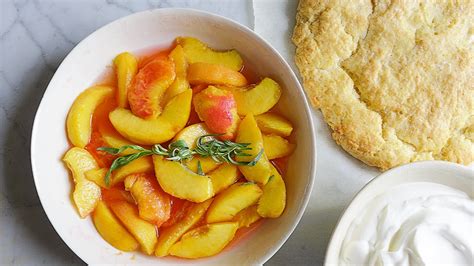 peach-tarragon-shortcake-recipe-bon-apptit image