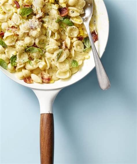 creamy-corn-pasta-with-bacon-and-scallions-good image