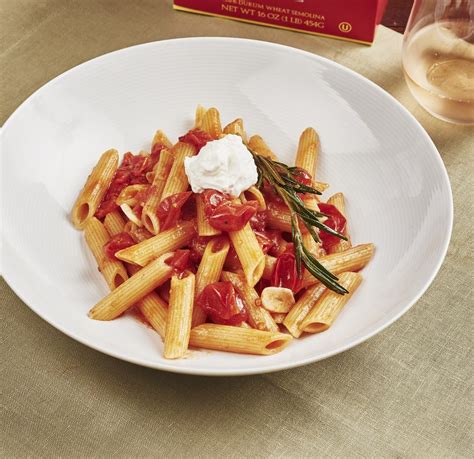penne-with-spicy-tomato-sauce-rosemary-and image
