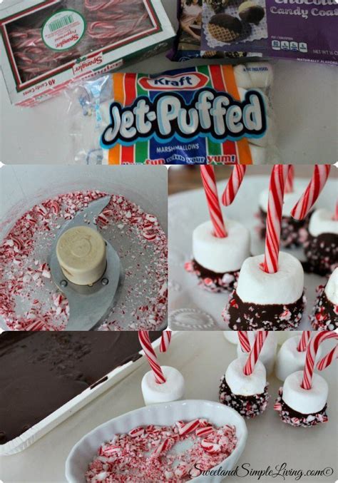 chocolate-dipped-peppermint-marshmallows-sweet image