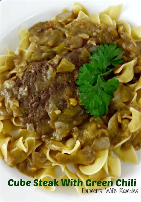 easy-beef-recipe-cube-steak-with-green-chili-gravy image